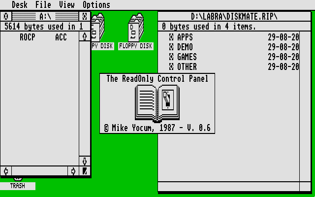 ReadOnly Control Panel (The) atari screenshot